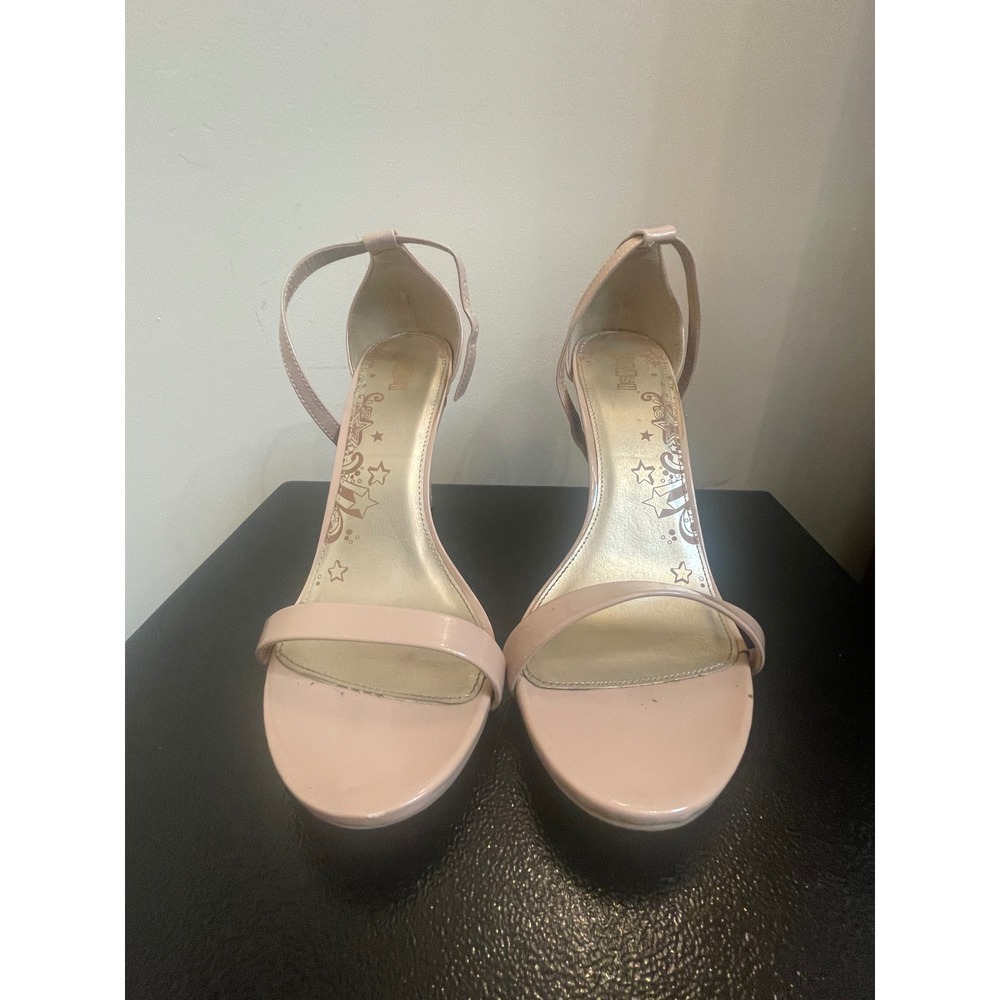 BRASH Ivory Tan Ankle Strap Stiletto Heels Size 12W